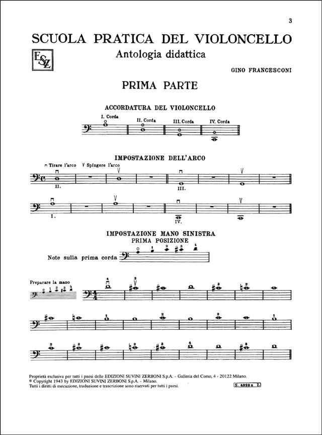 Scuola Pratica Del Violoncello  - Antologia Didattica Vol 1 - noty na violoncello